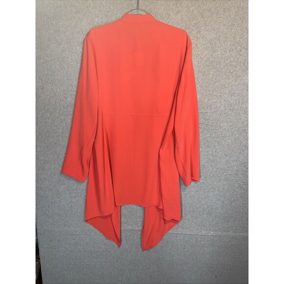 ANNE KLEIN Women's XL Long Drape Open Front Cardigan/Jacket Orange/Coral NWT‎ - Picture 14 of 16